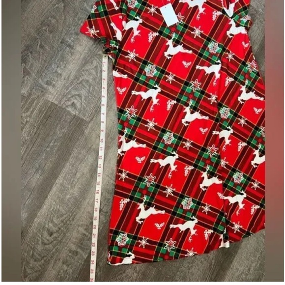 NWT! Allison Britney Women’s Red & Green Short Sleeve Christmas Dress-Size Med - Picture 9 of 11